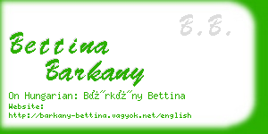 bettina barkany business card
